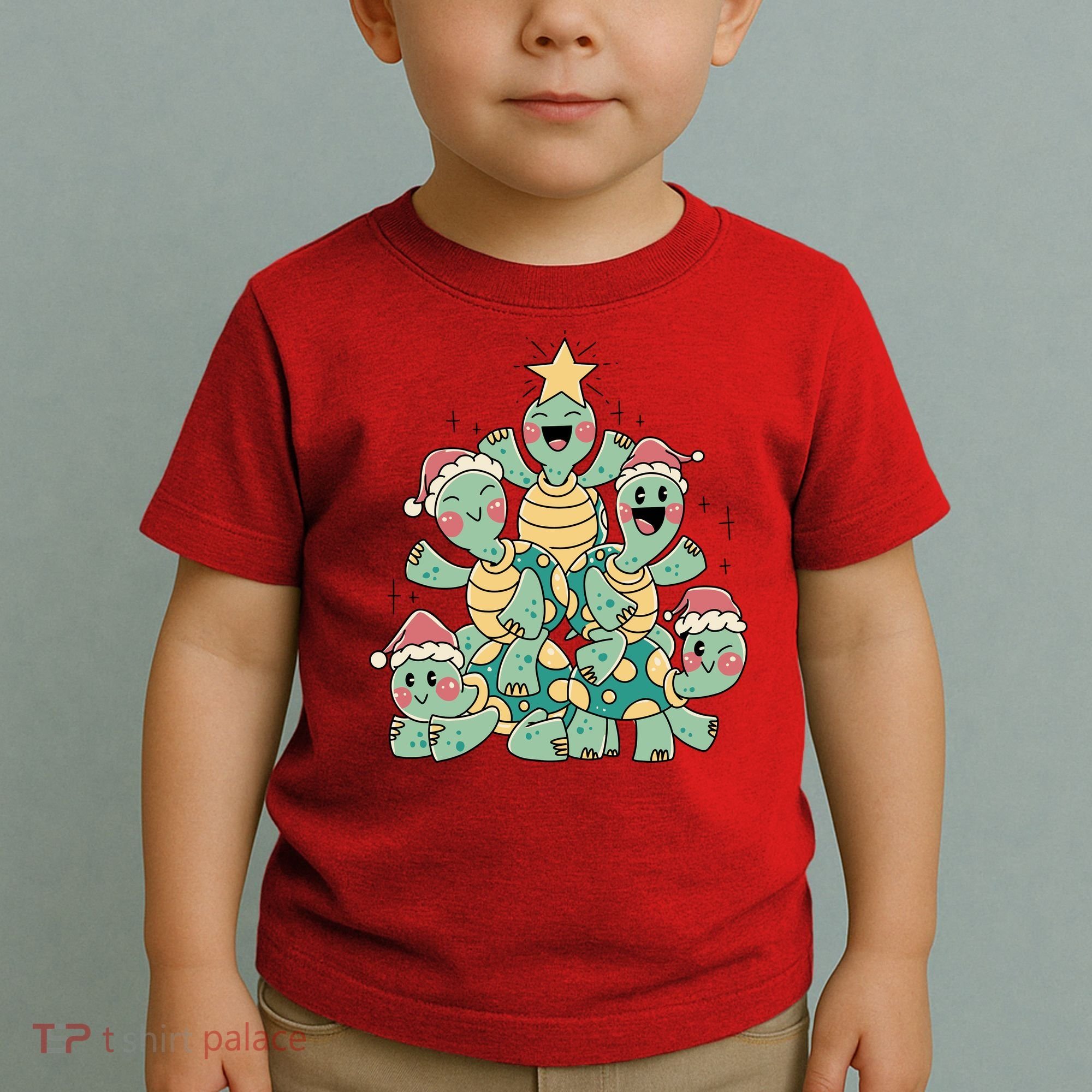 Christmas Turtles Holiday Tree Toddler T-Shirt