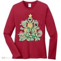 Christmas Turtles Holiday Tree Women's Long Sleeve Shirt thumb 0