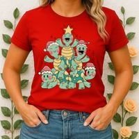 Christmas Turtles Holiday Tree Women's T-Shirt thumb 2