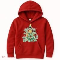 Christmas Turtles Holiday Tree Kids Hoodie thumb 0