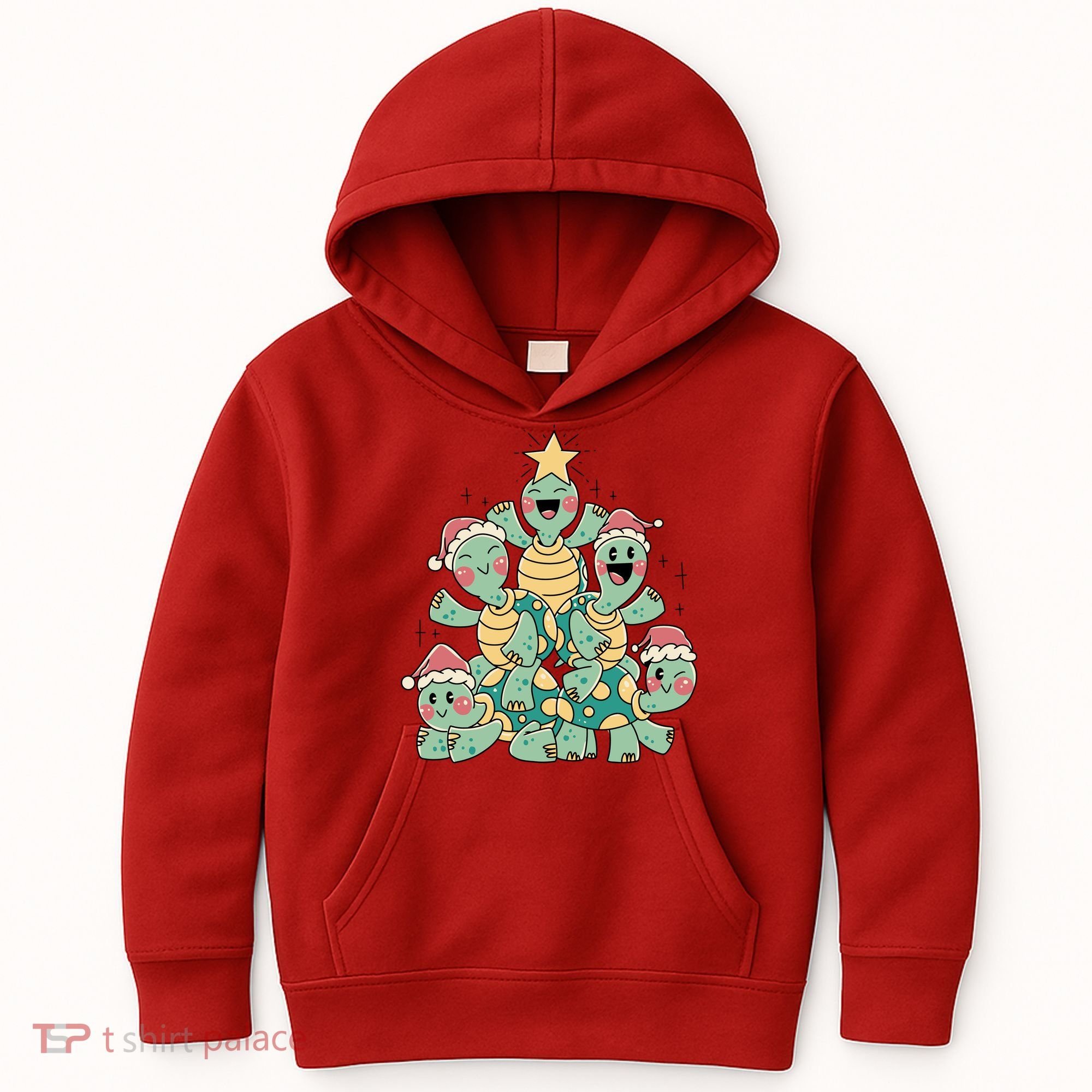 Christmas Turtles Holiday Tree Kids Hoodie