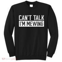 CanT Talk IM Mewing Funny Saying Sweatshirt thumb 0