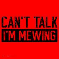 CanT Talk IM Mewing Funny Saying Santa Hat thumb 1
