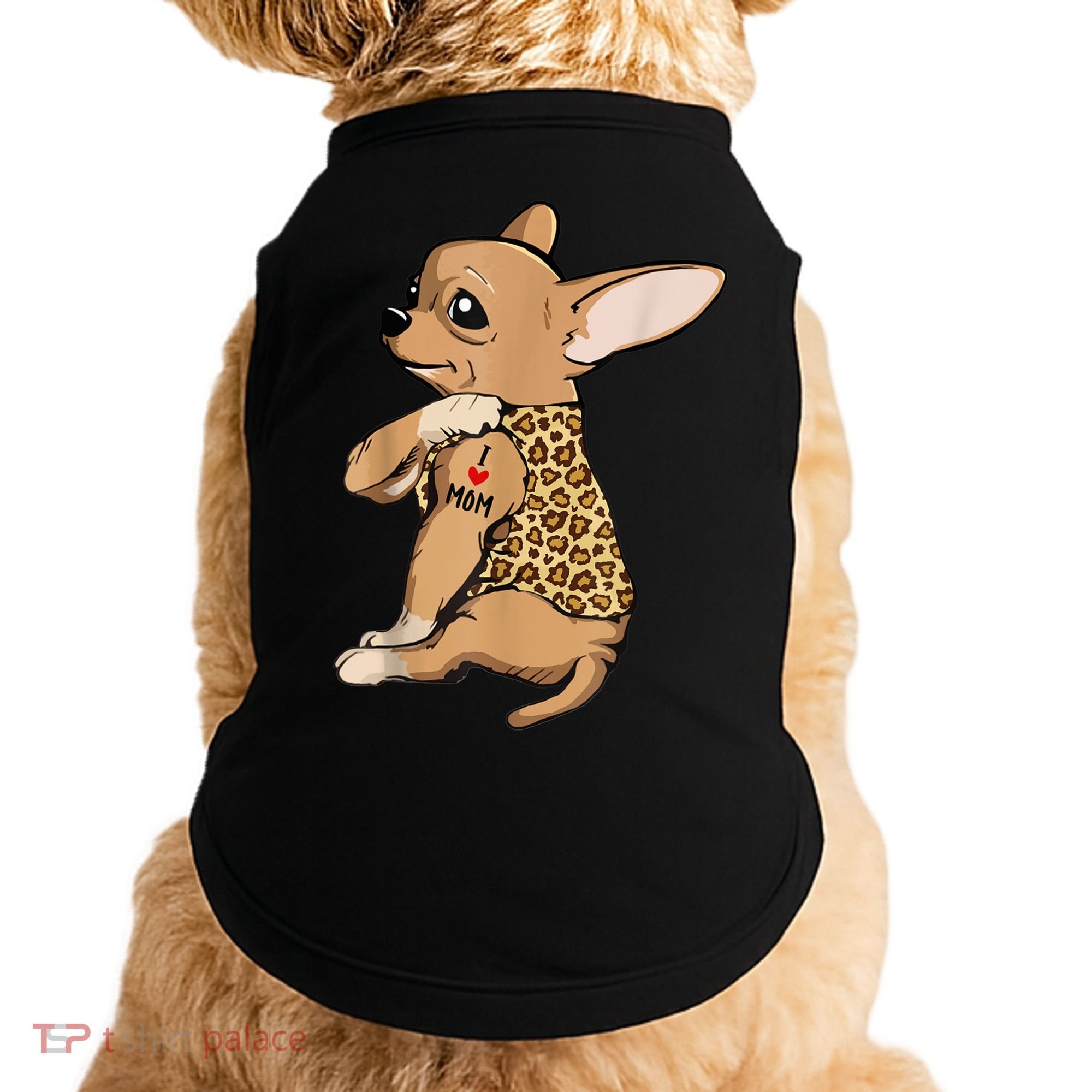 Chihuahua Tattoo I Love Mom Doggie Tank