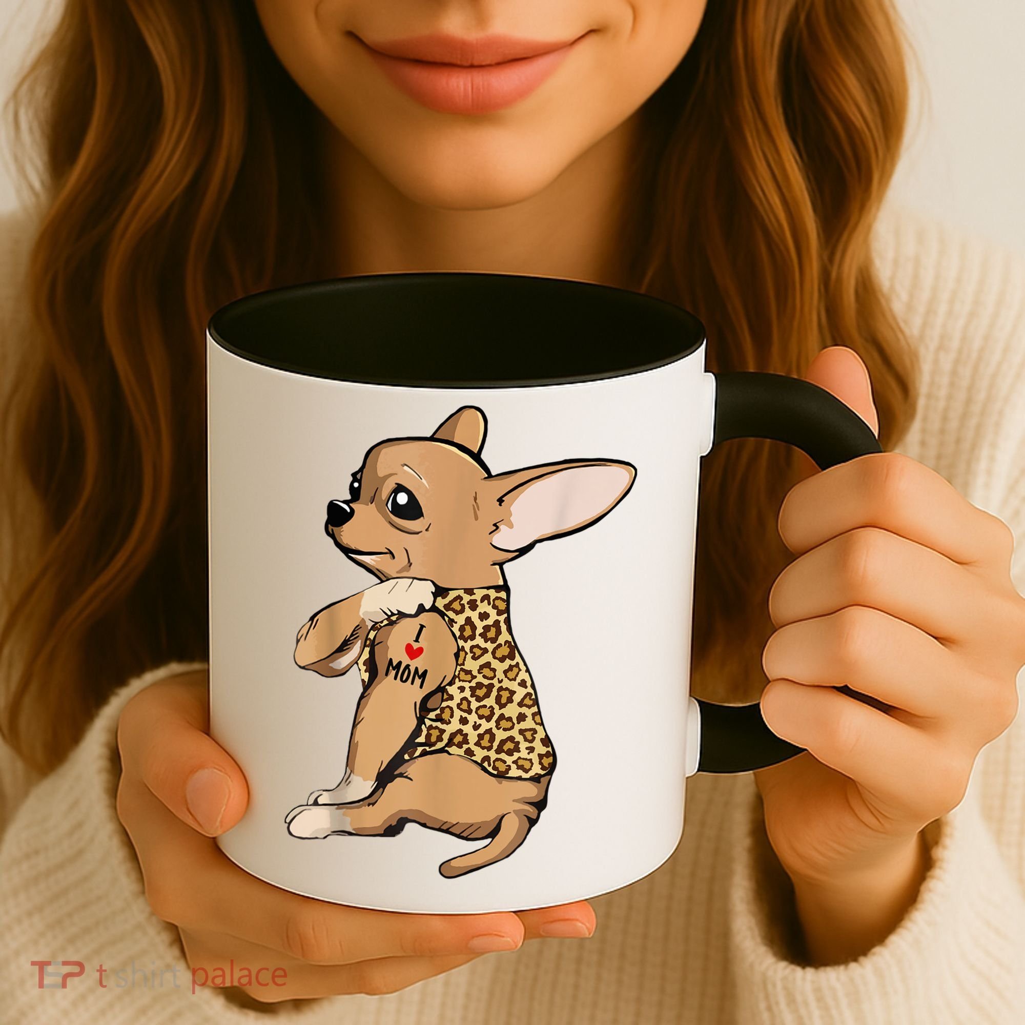 Chihuahua Tattoo I Love Mom Coffee Mug