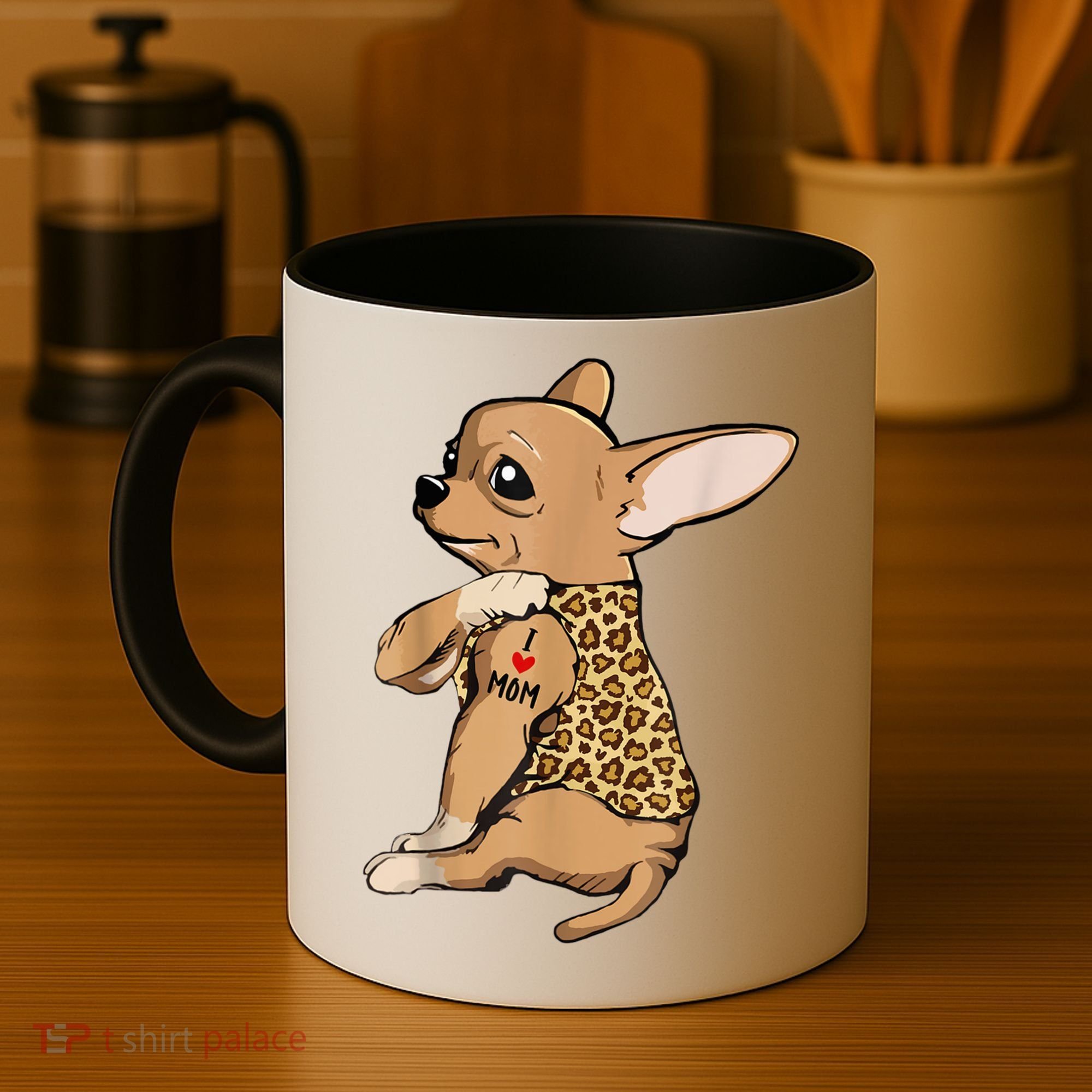 Chihuahua Tattoo I Love Mom Coffee Mug
