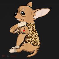 Chihuahua Tattoo I Love Mom Women's Hoodie thumb 2