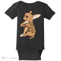 Chihuahua Tattoo I Love Mom Baby Bodysuit thumb 0