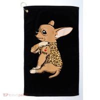 Chihuahua Tattoo I Love Mom Golf Towel thumb 0