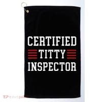 Certified Titty Inspector Golf Towel thumb 0