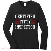 Certified Titty Inspector Women's Long Sleeve Shirt thumb 0
