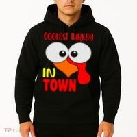Coolest Turkey In Town Funny Thanksgiving Hoodie thumb 2
