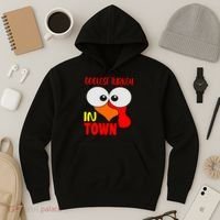 Coolest Turkey In Town Funny Thanksgiving Hoodie thumb 3