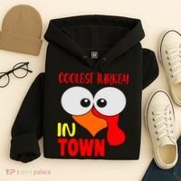 Coolest Turkey In Town Funny Thanksgiving Hoodie thumb 4