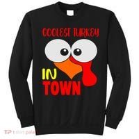 Coolest Turkey In Town Funny Thanksgiving Sweatshirt thumb 0