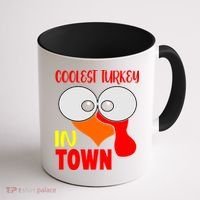 Coolest Turkey In Town Funny Thanksgiving Coffee Mug thumb 1