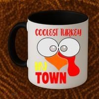 Coolest Turkey In Town Funny Thanksgiving Coffee Mug thumb 2