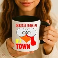 Coolest Turkey In Town Funny Thanksgiving Coffee Mug thumb 3