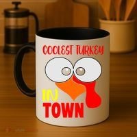 Coolest Turkey In Town Funny Thanksgiving Coffee Mug thumb 4