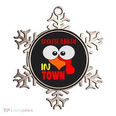 Coolest Turkey In Town Funny Thanksgiving Ornament