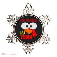 Coolest Turkey In Town Funny Thanksgiving Ornament thumb 0