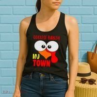 Coolest Turkey In Town Funny Thanksgiving Women's Tank Top thumb 2