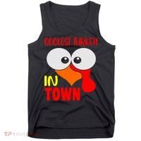 Coolest Turkey In Town Funny Thanksgiving Tank Top thumb 0