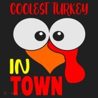 Coolest Turkey In Town Funny Thanksgiving Golf Towel thumb 3