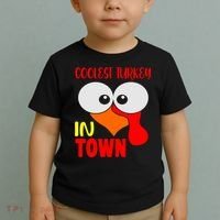Coolest Turkey In Town Funny Thanksgiving Toddler T-Shirt thumb 2
