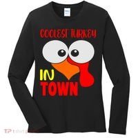 Coolest Turkey In Town Funny Thanksgiving Women's Long Sleeve Shirt thumb 0