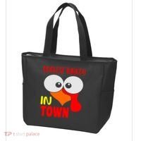Coolest Turkey In Town Funny Thanksgiving Tote Bag thumb 3