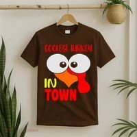 Coolest Turkey In Town Funny Thanksgiving T-Shirt thumb 2