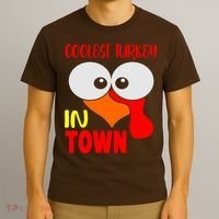 Coolest Turkey In Town Funny Thanksgiving T-Shirt thumb 3