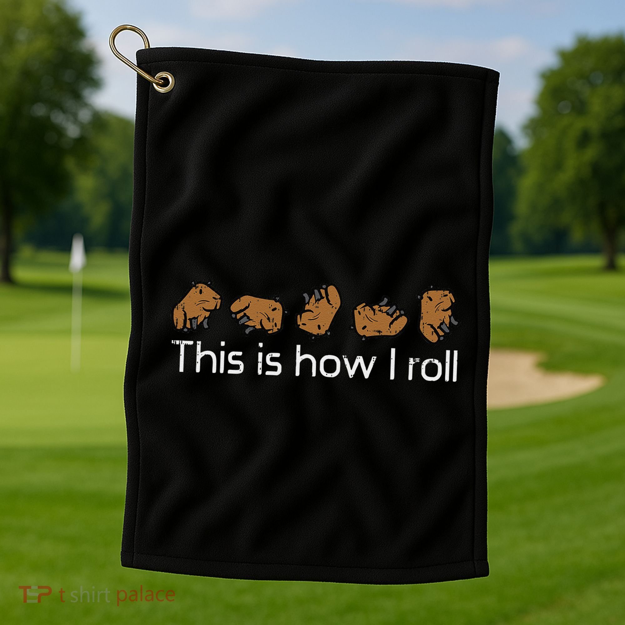 Capybara This Is How I Roll Cute Capy Rodent Golf Towel