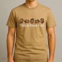 Capybara This Is How I Roll Cute Capy Rodent T-Shirt thumb 3