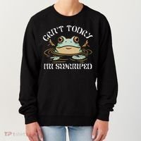 Can't Today I'm Swamped Toad Frog Meme Women's Sweatshirt thumb 0