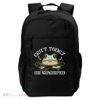 Can't Today I'm Swamped Toad Frog Meme Backpack thumb 0