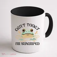 Can't Today I'm Swamped Toad Frog Meme Coffee Mug thumb 1