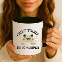 Can't Today I'm Swamped Toad Frog Meme Coffee Mug thumb 3