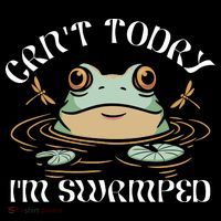 Can't Today I'm Swamped Toad Frog Meme Coaster thumb 2