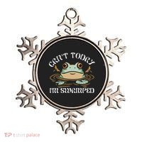 Can't Today I'm Swamped Toad Frog Meme Ornament thumb 0