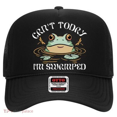 Can't Today I'm Swamped Toad Frog Meme Hat