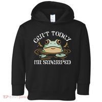 Can't Today I'm Swamped Toad Frog Meme Toddler Hoodie thumb 0