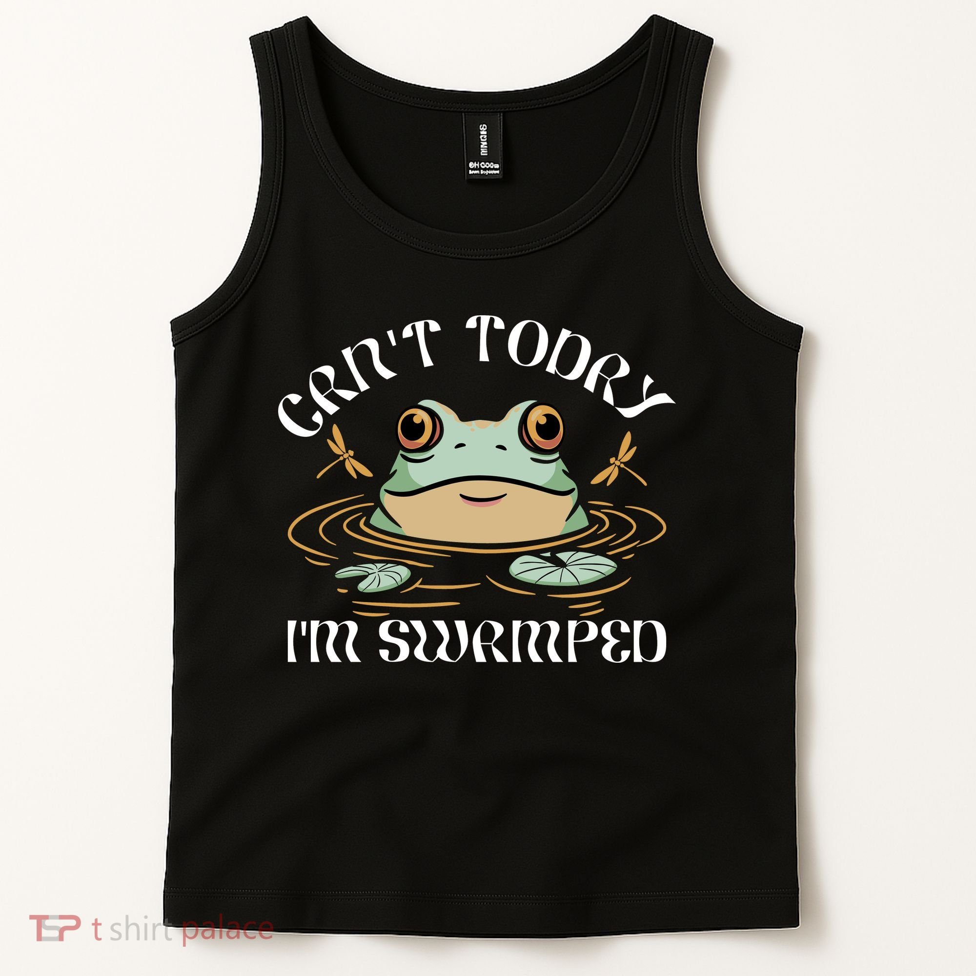 Can't Today I'm Swamped Toad Frog Meme Tank Top