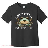 Can't Today I'm Swamped Toad Frog Meme Toddler T-Shirt thumb 0