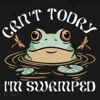 Can't Today I'm Swamped Toad Frog Meme Toddler T-Shirt thumb 4