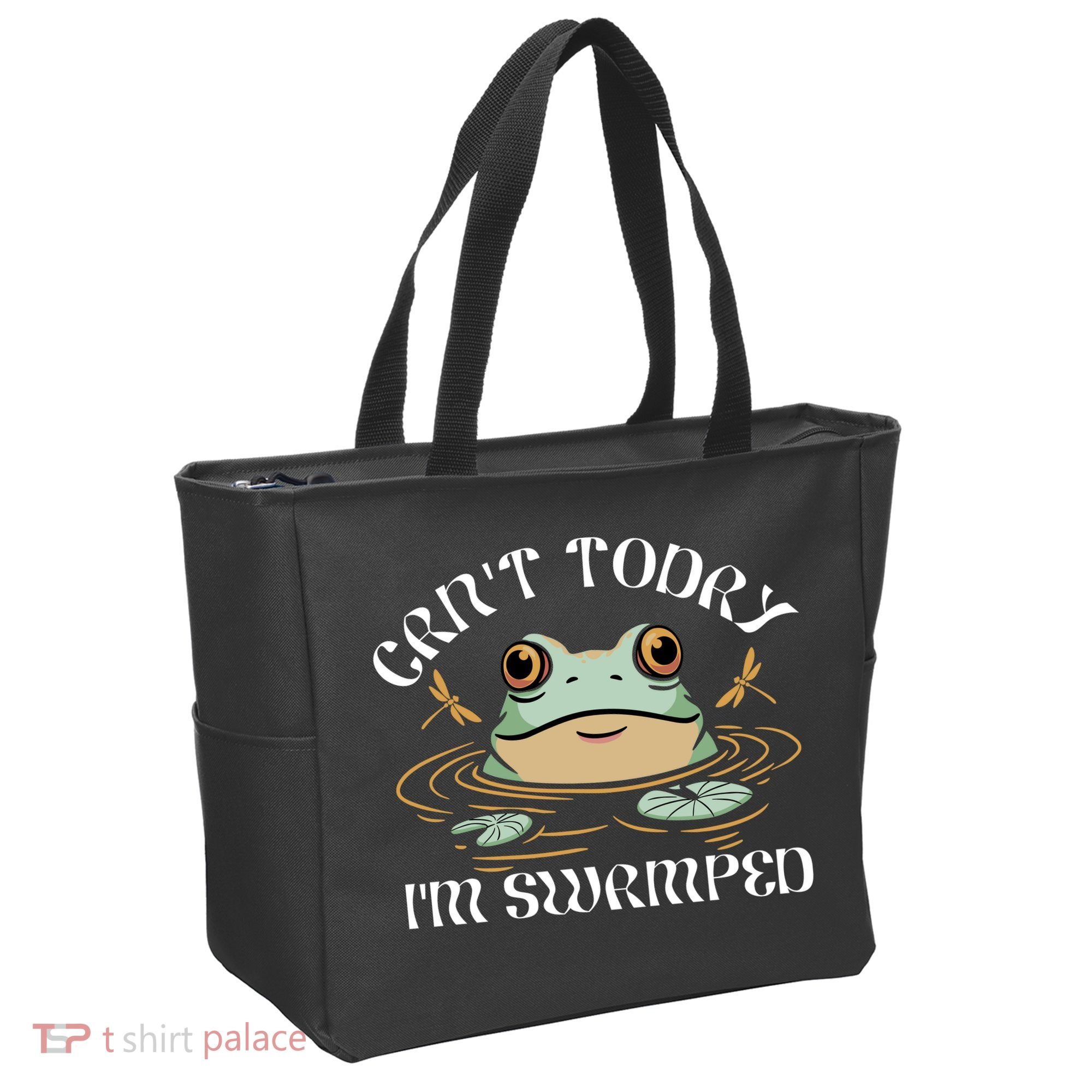 Can't Today I'm Swamped Toad Frog Meme Tote Bag