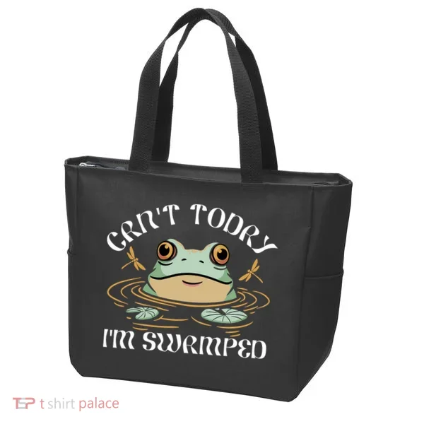 Can't Today I'm Swamped Toad Frog Meme Tote Bag