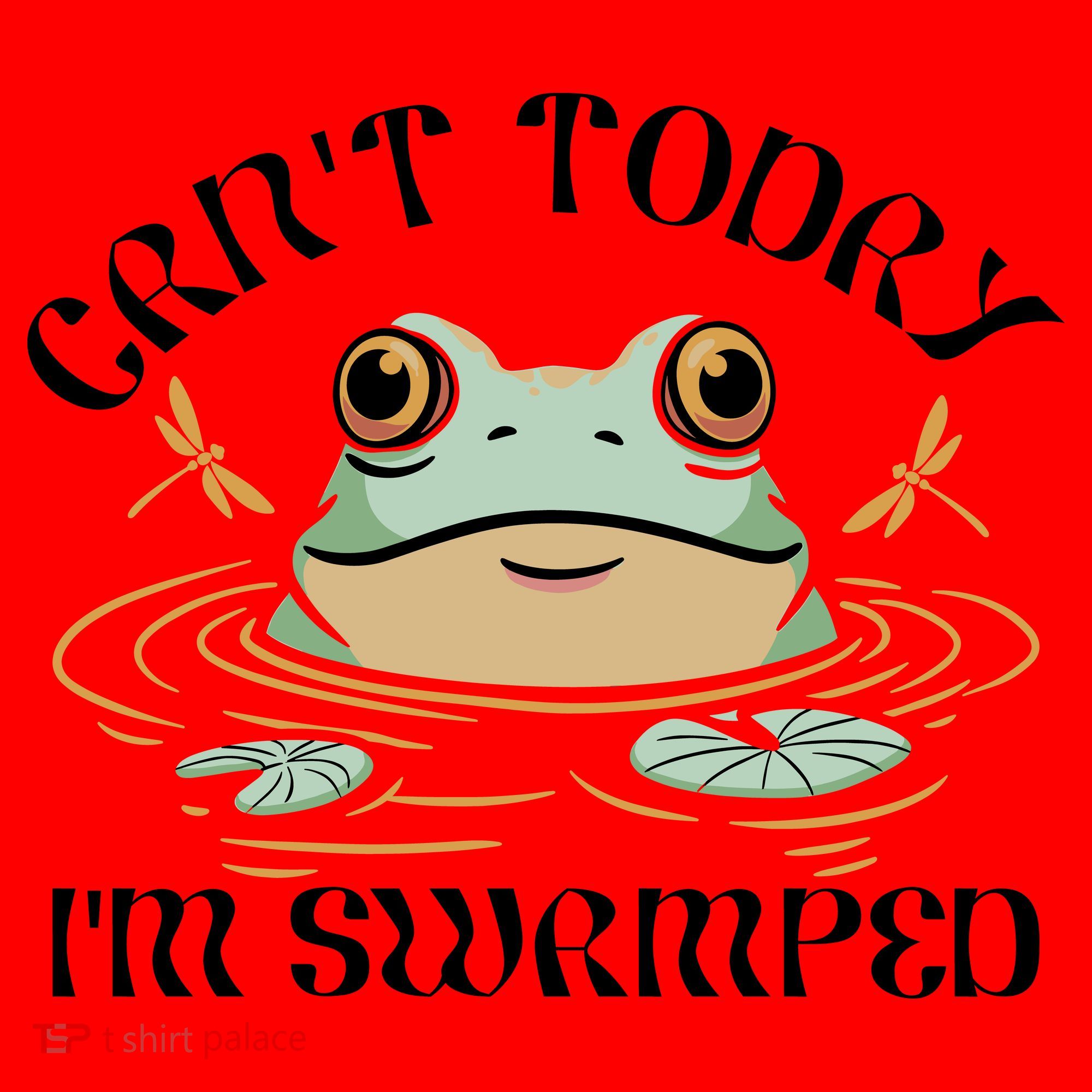 Can't Today I'm Swamped Toad Frog Meme Santa Hat