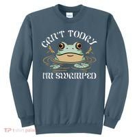 Can't Today I'm Swamped Toad Frog Meme Sweatshirt thumb 0